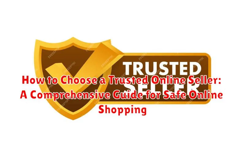 How to Choose a Trusted Online Seller: A Comprehensive Guide for Safe Online Shopping