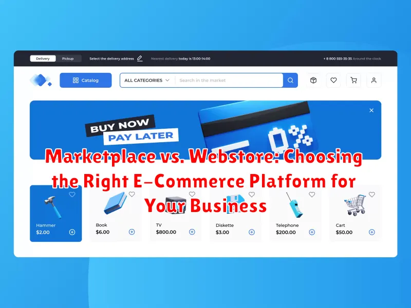 Marketplace vs. Webstore: Choosing the Right E-Commerce Platform for Your Business