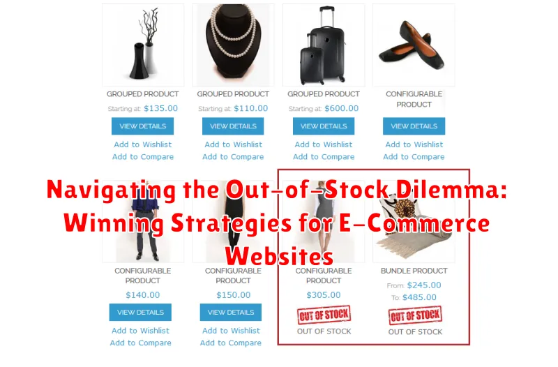 Navigating the Out-of-Stock Dilemma: Winning Strategies for E-Commerce Websites