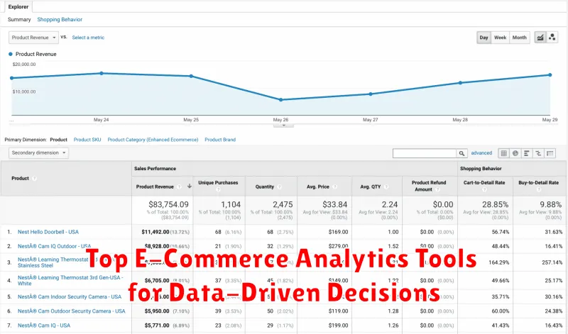 Top E-Commerce Analytics Tools for Data-Driven Decisions